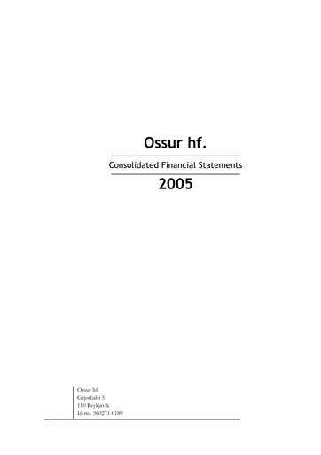 Thumbnail Embla Medical Financial Statement 2005