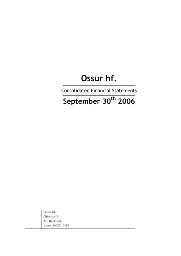 Thumbnail Embla Medical Financial Statement 2006-h1