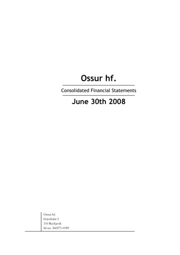 Thumbnail Embla Medical Financial Statement 2008-h1