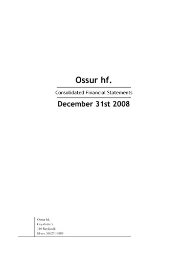 Thumbnail Embla Medical Financial Statement 2008