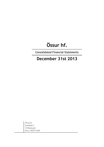 Thumbnail Embla Medical Financial Statement 2013