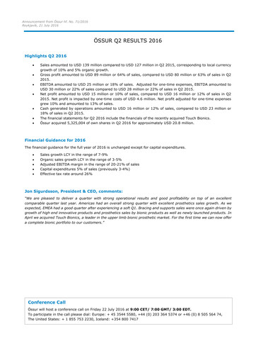 Thumbnail Embla Medical Financial Statement 2016-h1