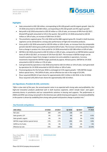 Thumbnail Embla Medical Financial Statement 2018-h1