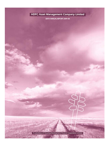 Vorschaubild HDFC Asset Management Company Limited Jahresbericht 2004-2005