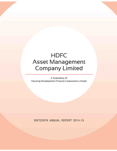 Vorschaubild HDFC Asset Management Company Limited Jahresbericht 2014-2015