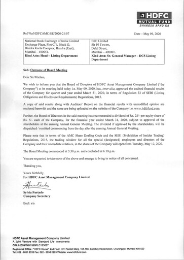 Thumbnail HDFC Asset Management Company Limited Financial Statement 2019-2020