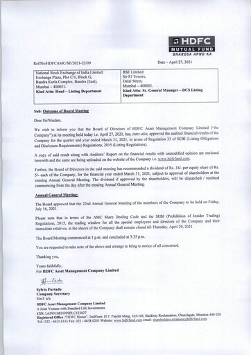 Thumbnail HDFC Asset Management Company Limited Financial Statement 2020-2021