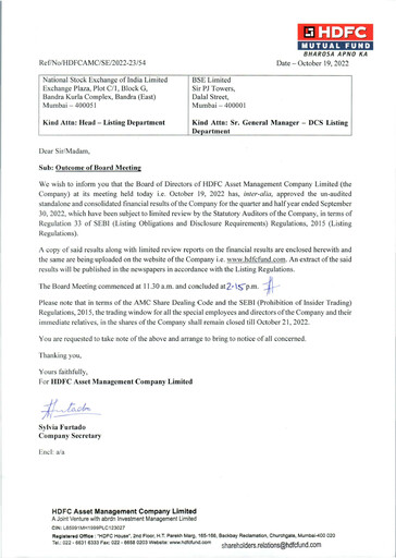 Thumbnail HDFC Asset Management Company Limited Quarterly Report 2022-q2