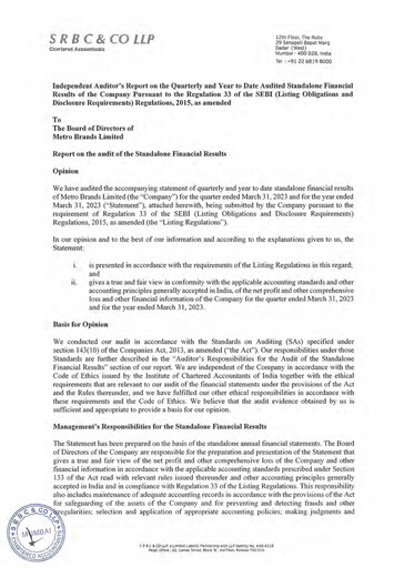Thumbnail Metro Brands Quarterly Report 2023-q4
