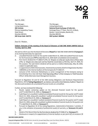 Thumbnail 360 One Wam Quarterly Report 2026-q4