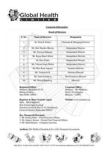 Thumbnail Global Health Limited (Medanta) Annual Report 2021-2022