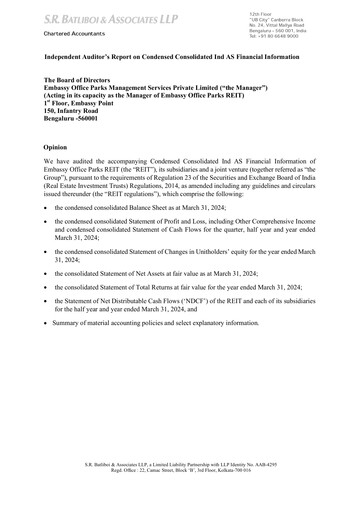 Thumbnail Embassy Office Parks REIT Financial Statement 2023-2024