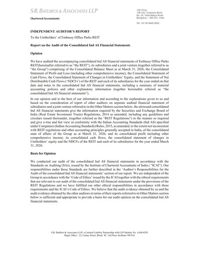 Thumbnail Embassy Office Parks REIT Financial Statement 2025-2026