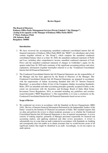 Thumbnail Embassy Office Parks REIT Quarterly Report 2020-q1