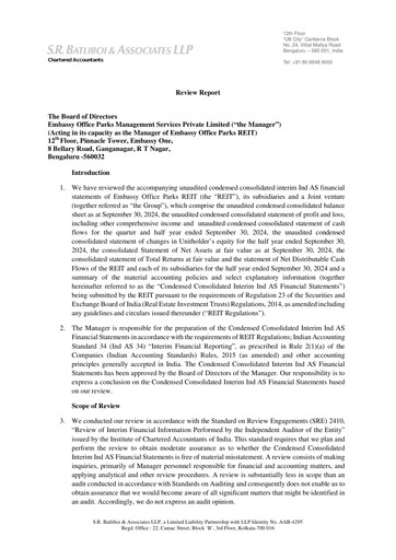 Thumbnail Embassy Office Parks REIT Quarterly Report 2024-q2