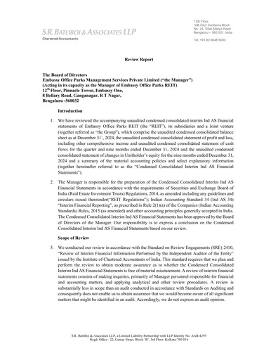 Thumbnail Embassy Office Parks REIT Quarterly Report 2024-q3