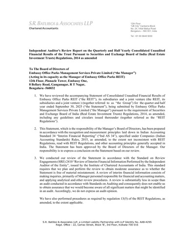 Thumbnail Embassy Office Parks REIT Quarterly Report 2025-q2