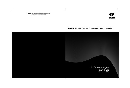 Vorschaubild Tata Investment Corporation Jahresbericht 2007-2008