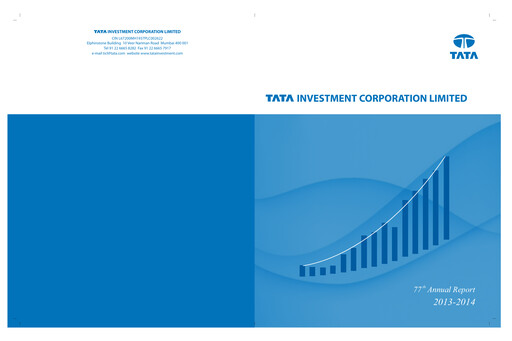 Vorschaubild Tata Investment Corporation Jahresbericht 2013-2014