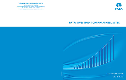 Vorschaubild Tata Investment Corporation Jahresbericht 2014-2015