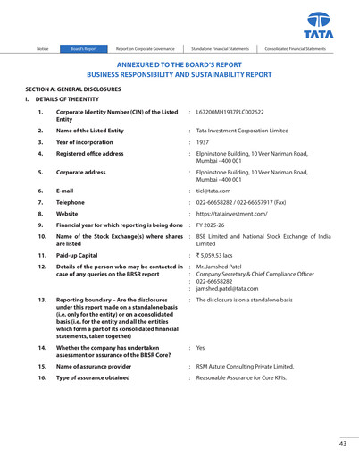 Thumbnail Tata Investment Corporation ESG Report 2025-2026