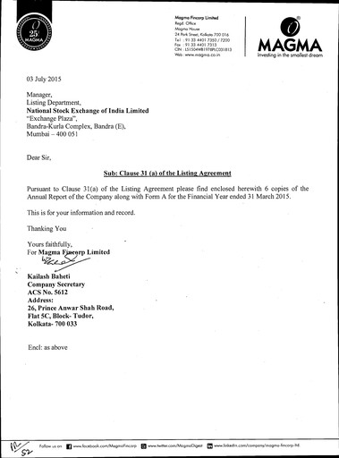 Vorschaubild Poonawalla Fincorp Jahresbericht 2014-2015