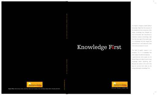 Thumbnail Motilal Oswal Financial Services Annual Report 2007-2008