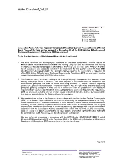 Thumbnail Motilal Oswal Financial Services Quarterly Report 2021-q1