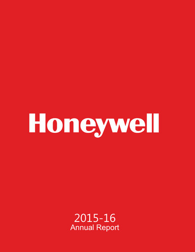 Thumbnail Honeywell Automation India Annual Report 2015-2016