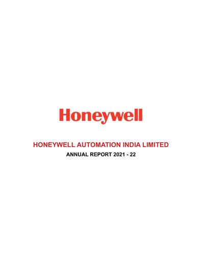 Thumbnail Honeywell Automation India Annual Report 2021-2022