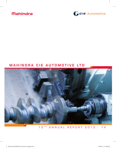 Thumbnail CIE Automotive India Annual Report 2013-2014