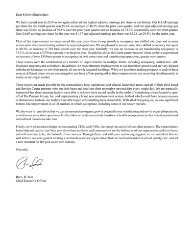 Thumbnail The Ensign Group Annual Report 2019