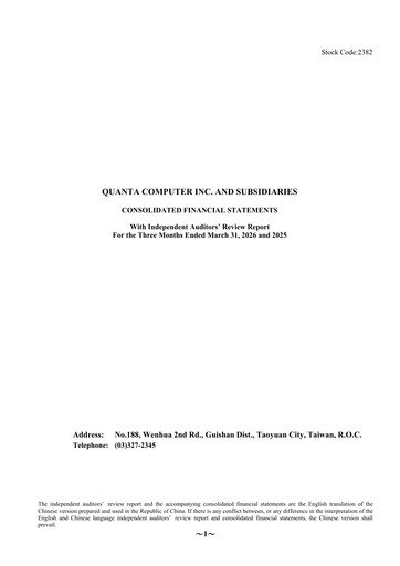 Thumbnail Quanta Computer
 Quarterly Report 2026-q1