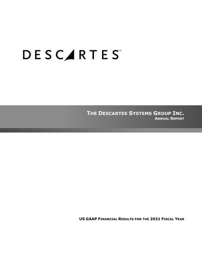 Thumbnail Descartes Systems Group Annual Report 2021