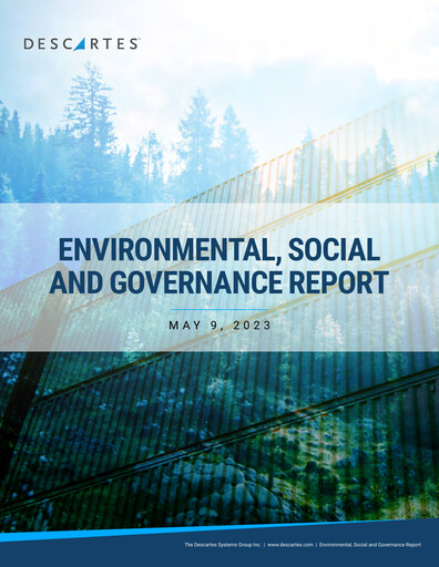 Thumbnail Descartes Systems Group ESG Report 2023