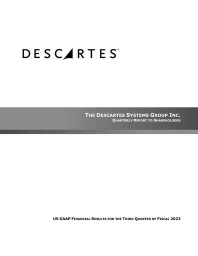 Thumbnail Descartes Systems Group Quarterly Report 2023-q3