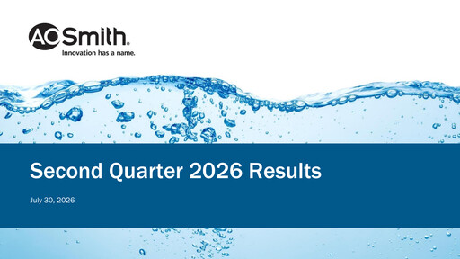 Thumbnail A. O. Smith Quarterly Report 2026-q2