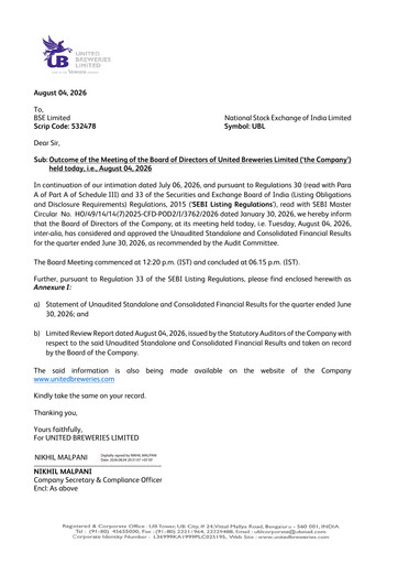 Thumbnail United Breweries Quarterly Report 2026-q1