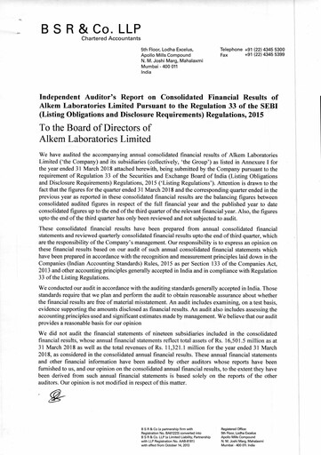 Thumbnail Alkem Laboratories
 Quarterly Report 2017-q4