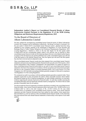 Thumbnail Alkem Laboratories
 Quarterly Report 2018-q4
