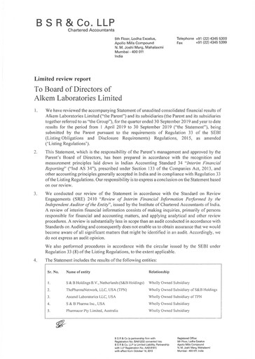 Thumbnail Alkem Laboratories
 Quarterly Report 2019-q2