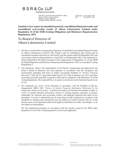 Thumbnail Alkem Laboratories
 Quarterly Report 2021-q2