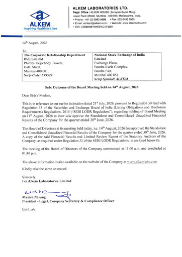 Thumbnail Alkem Laboratories
 Quarterly Report 2026-q1