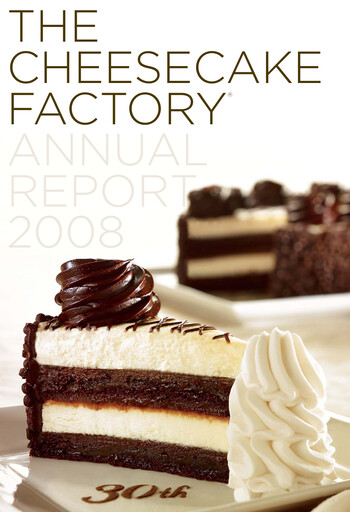 Thumbnail The Cheesecake Factory
 Annual Report 2008