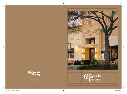 Thumbnail The Cheesecake Factory
 Annual Report 2011