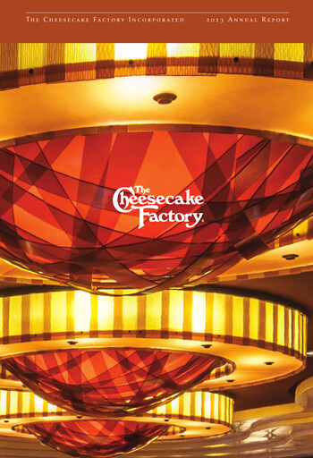 Thumbnail The Cheesecake Factory
 Annual Report 2013