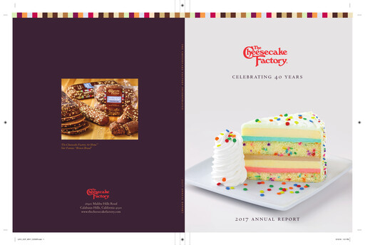Thumbnail The Cheesecake Factory
 Annual Report 2017