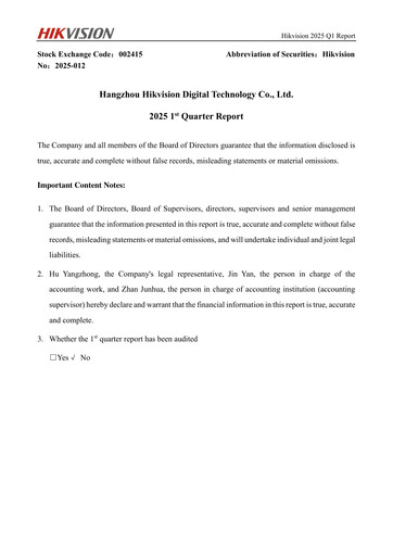 Thumbnail Hikvision
 Quarterly Report 2025-q1