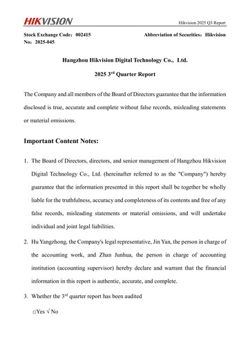 Thumbnail Hikvision
 Quarterly Report 2025-q3
