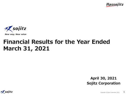 Thumbnail Sojitz Corporation Financial Statement fy2020